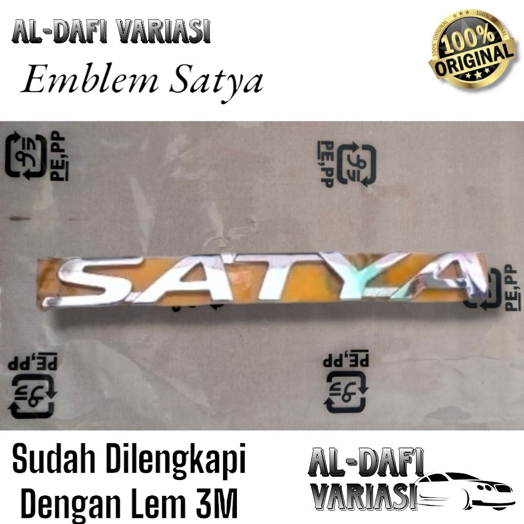 Emblem Tulisan Satya Chrome Original Bagasi Belakang Honda Brio // EMBLEM TULISAN HONDA BRIO I-VTEC 