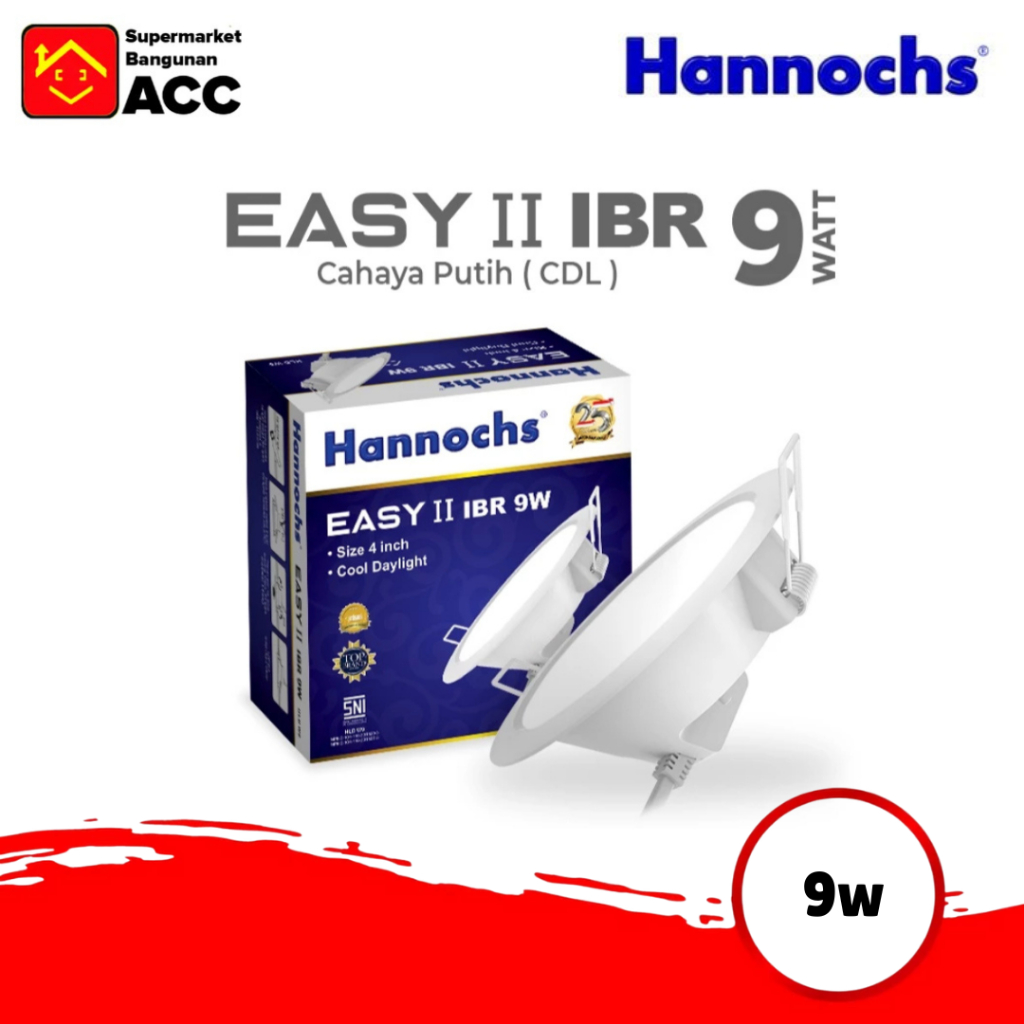 Lampu Downlight - Lampu Downlight Plafon - Downlight Plafon - Hannochs Downlight LED EASY II IBR Cah