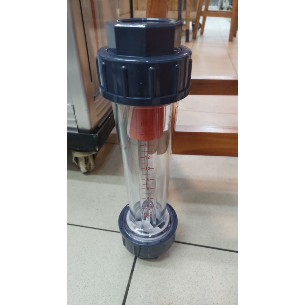 Flowmeter / Rotameter air / water 1.5 inch drat 16m3/jam satuan kubik