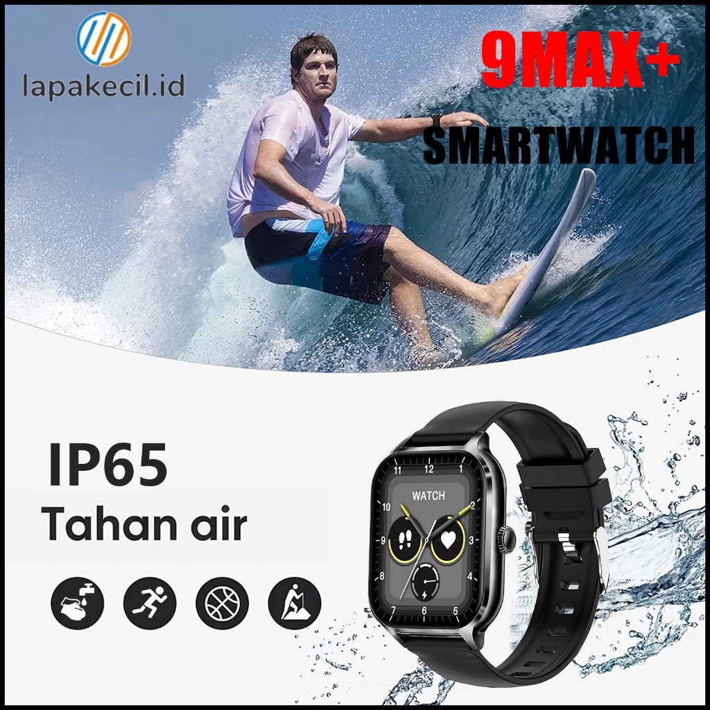 Smartwatch 9MAX+Display GPS  Waterproof Bluetooth Call Wanita SmartWatch Smartband