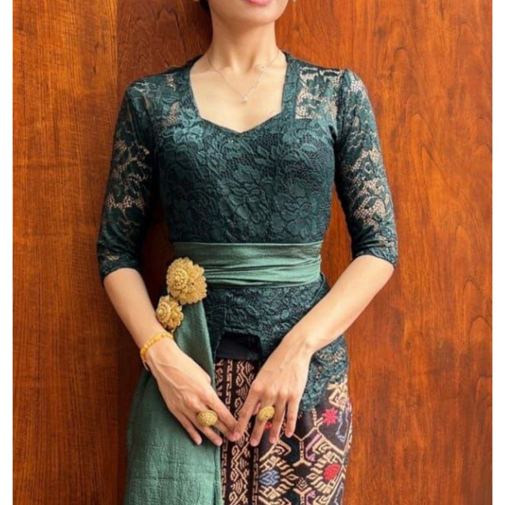 Atasan Baju Kebaya Brokat jadi Stretch Moksha Kebaya Pengantin Pesta Wisuda Modern murah bali