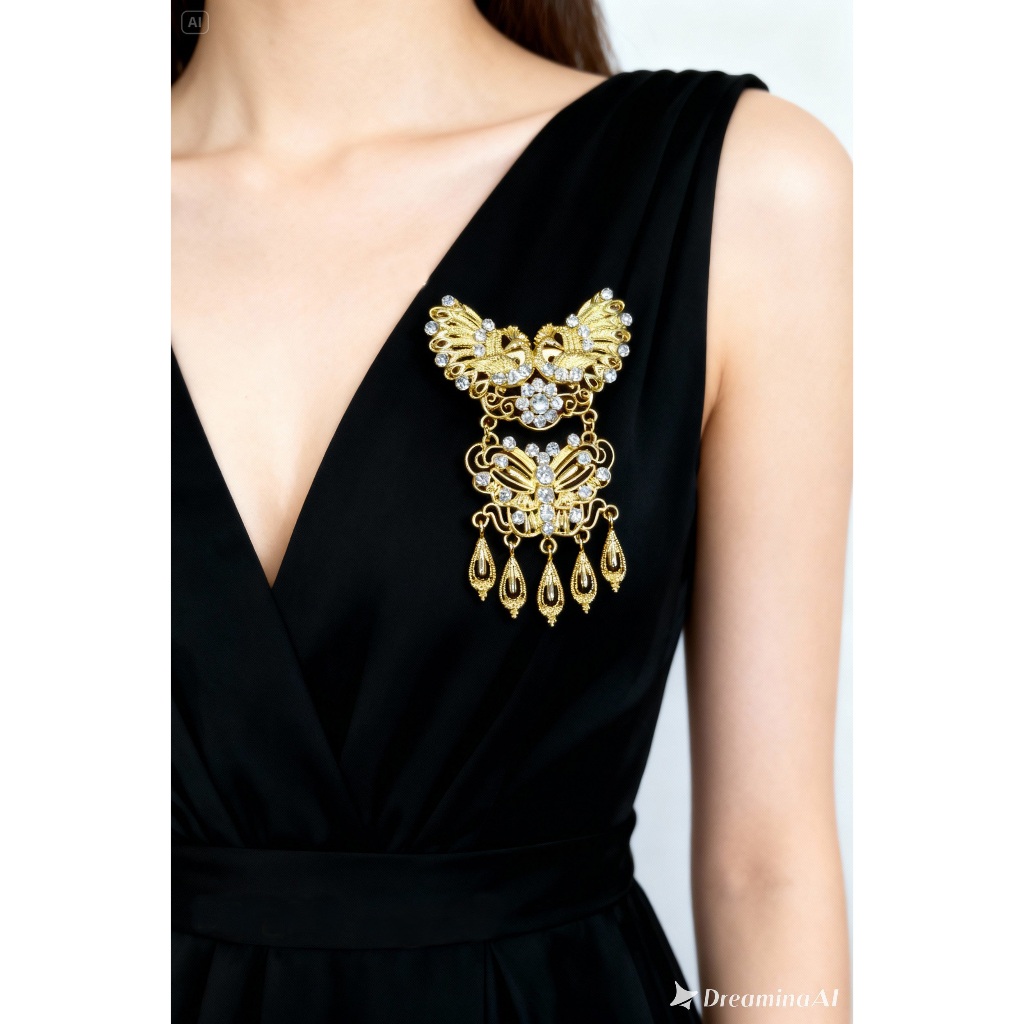 Bros Songket baju Kebaya Emas Mewah Susun Tingkat | Bros Pengantin Adat Tradisional tingkat