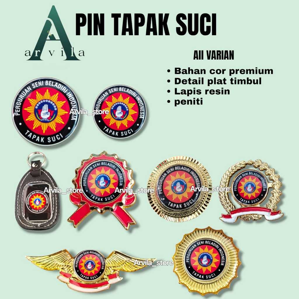 Aksesoris pin tapak suci / perguruan seni bela diri indonesia all varian