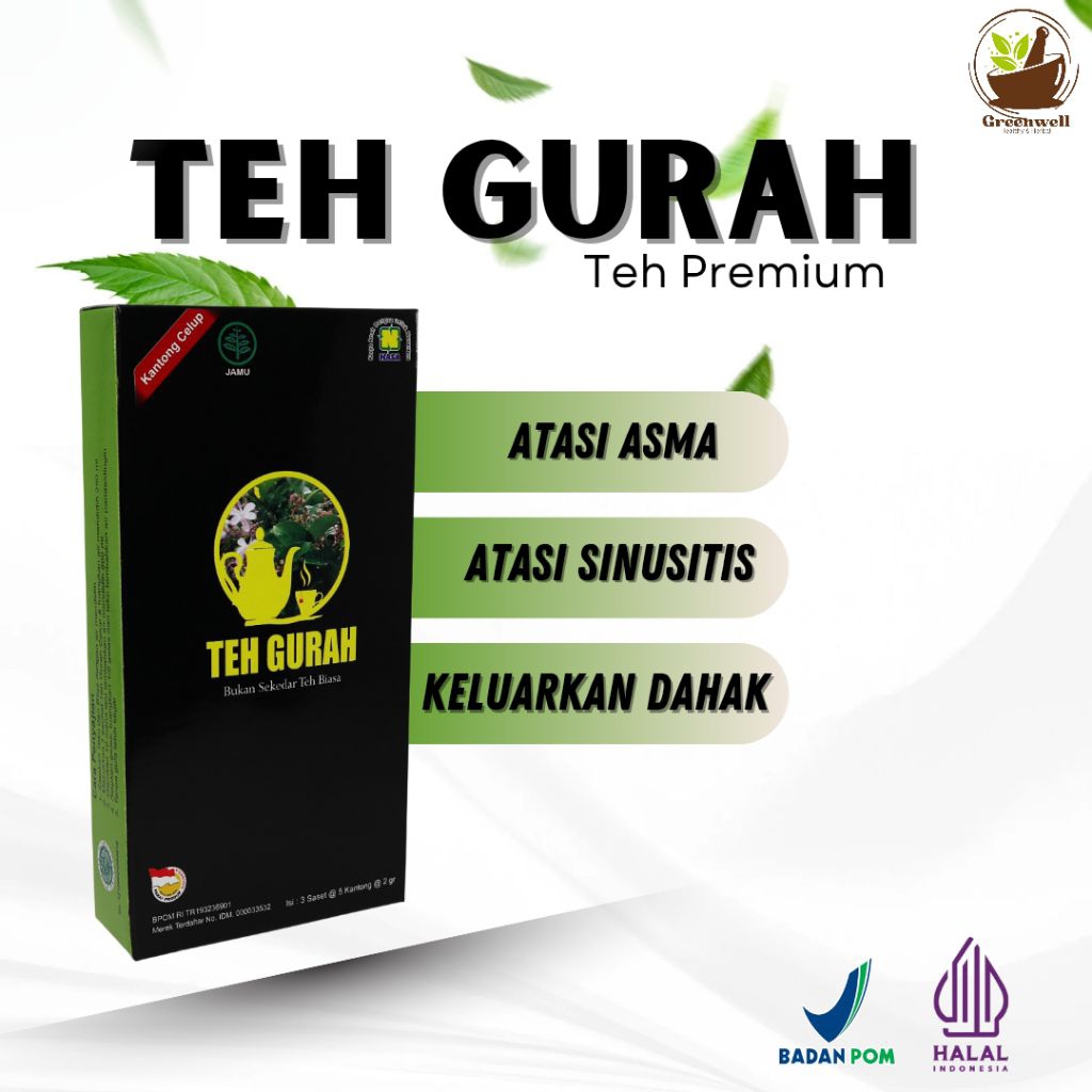 TEH GURAH NASA Original - Bantu Atasi Asma, Sinusitis, dan Ampuh Keluarkan Dahak - Teruji BPOM & HAL