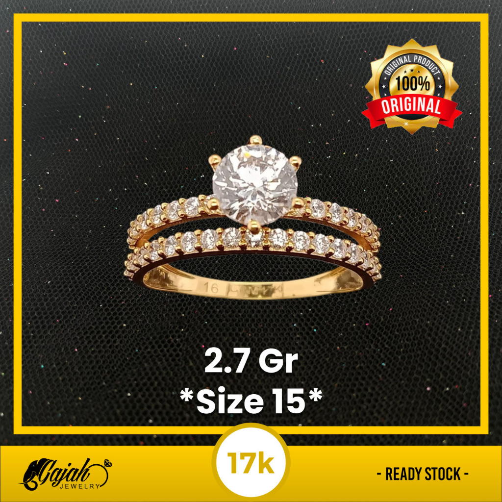 Cincin Emas 17K - Toko Emas Gajah - 2.7 Gram 3942