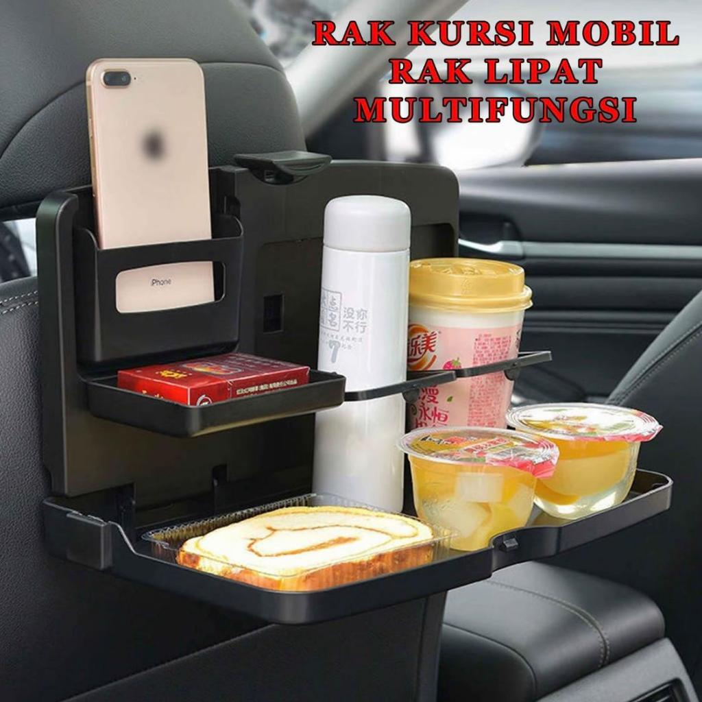 Meja Lipat Kursi Mobil Car Multifungsi - Meja Rak Lipat Jok Belakang Mobil untuk makanan minuman