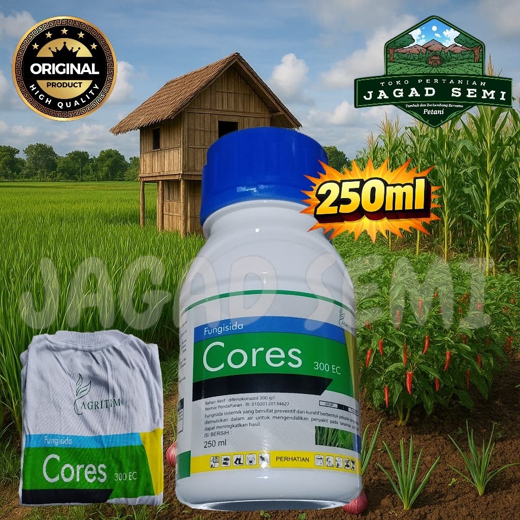 ORIGINAL  250ml FUNGISIDA CORES 300 EC DIFEKONAZOL 300g/l FREE KAOS