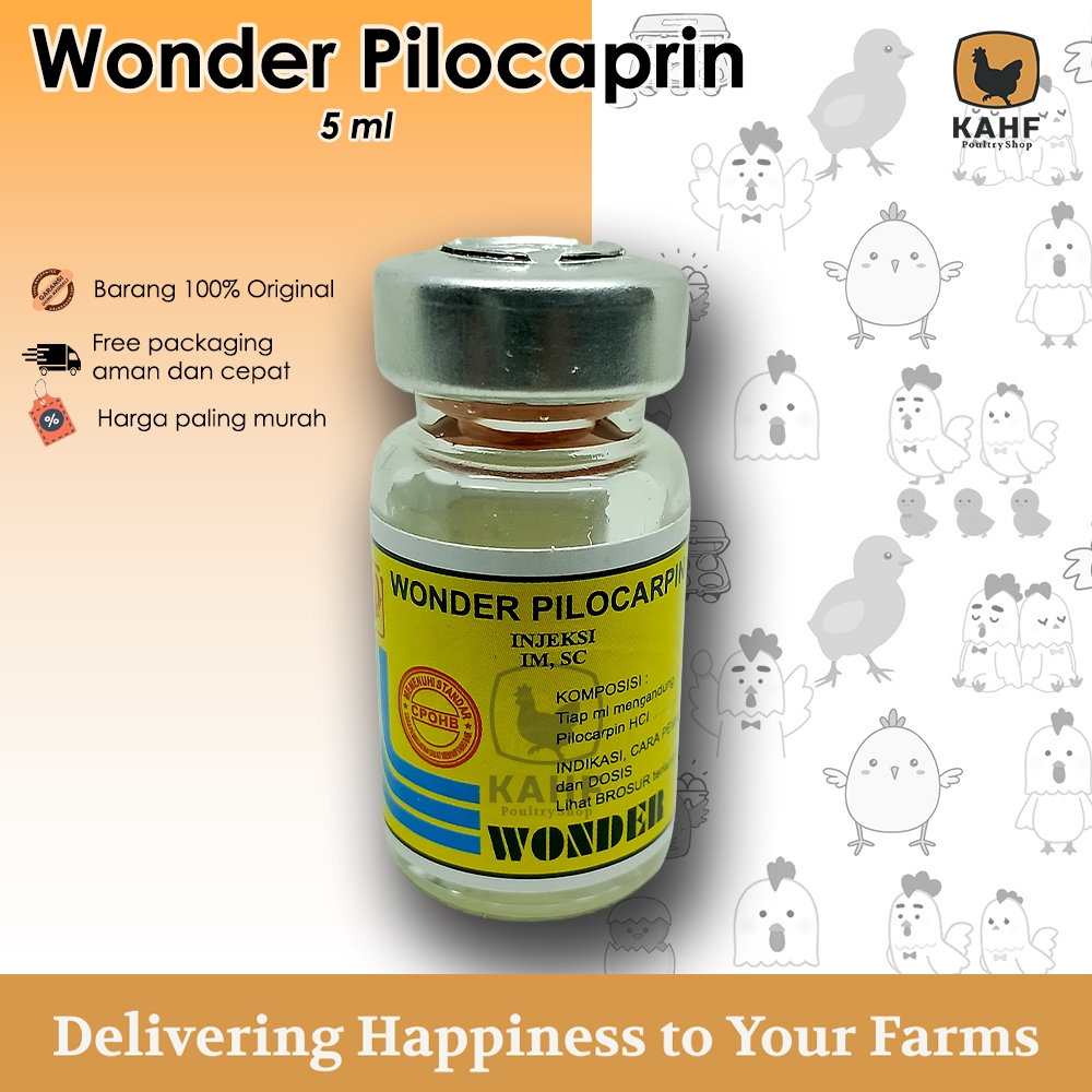 Pilocarpin 5 ml Obat Injeksi Kembung Kolik pada Kuda Sapi Kambing Anjing Kucing [KAHF PS]