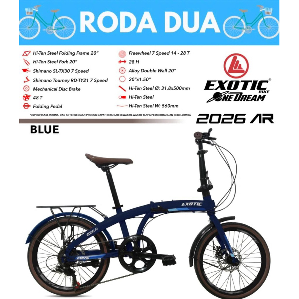 SEPEDA LIPAT 20” EXOTIC ET - 2026 AR