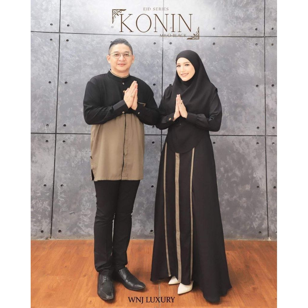 (COD) GAMIS GAZA ABAYA HITAM DEWASA/GAMIS KONIN WANOJA