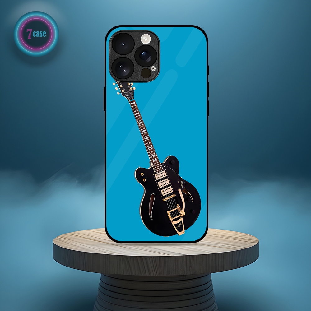 |DK238] CASE IPHONE 16 PRO MAX KILAU EFEK KACA CASE HP KUALITAS HD MOTIF GITAR