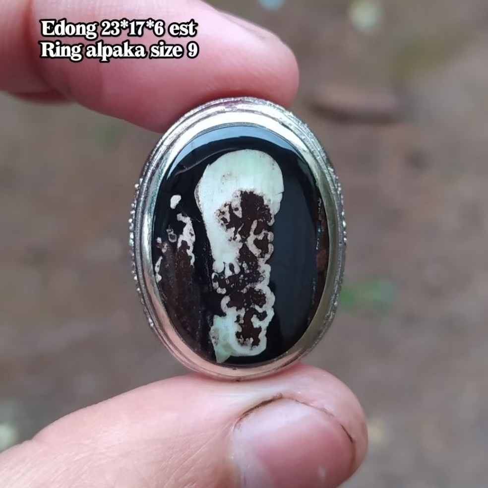 (BISA COD) Cincin Batu Akik Pancawarna Garut Asli Edong