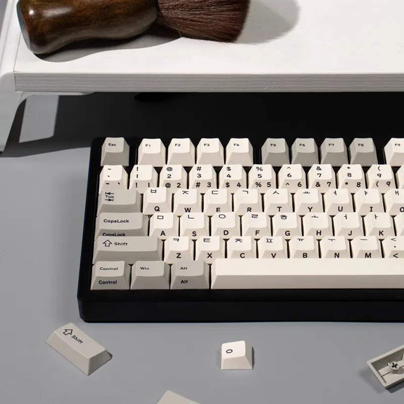 Ai Fei Retro Hangeul Korean Root PBT Dye Sublimation Cherry Profile Keycaps Hangul