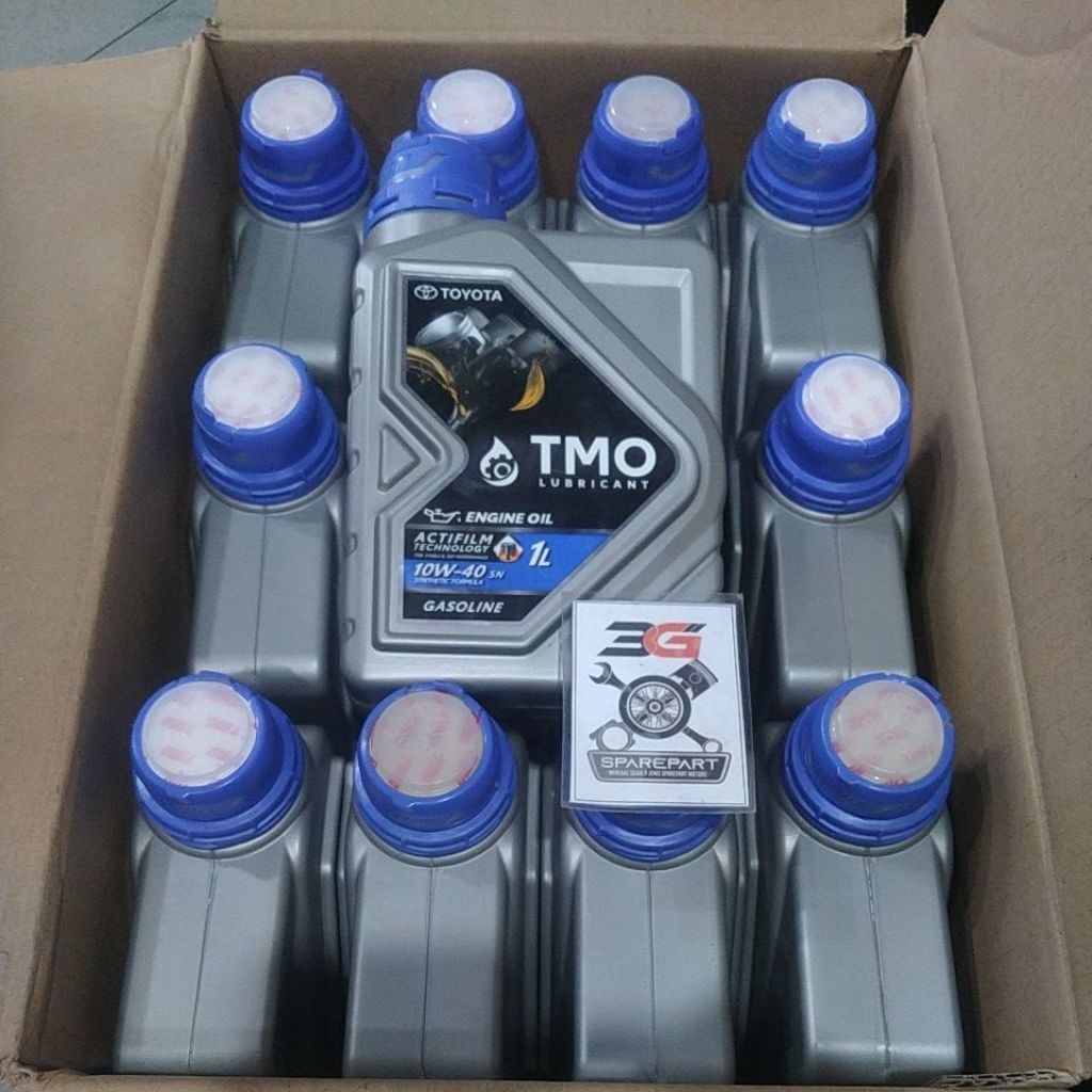 1DUS OLI MESIN MOBIL TMO 10W-40 1L TOYOTA ISI 12BOTOL