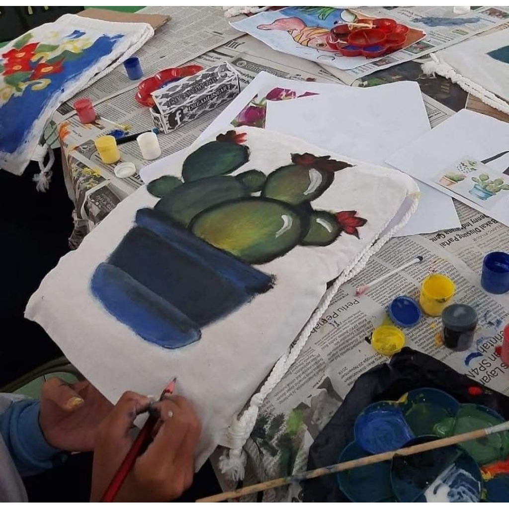 Tas Serut Kanvas Untuk diLukis atau digambar