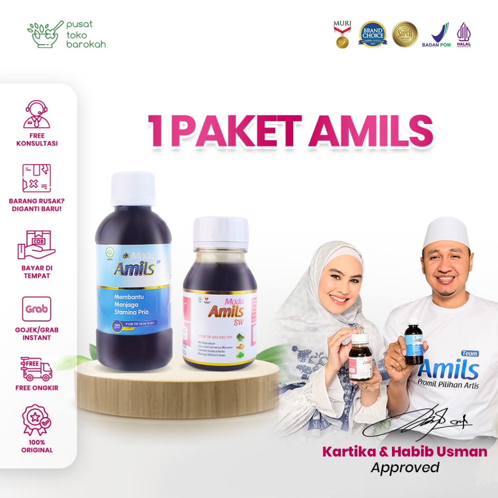 Madu Amils Original Herbal Promil Alami Aman Untuk Membantu Mempercepat Kehamilan