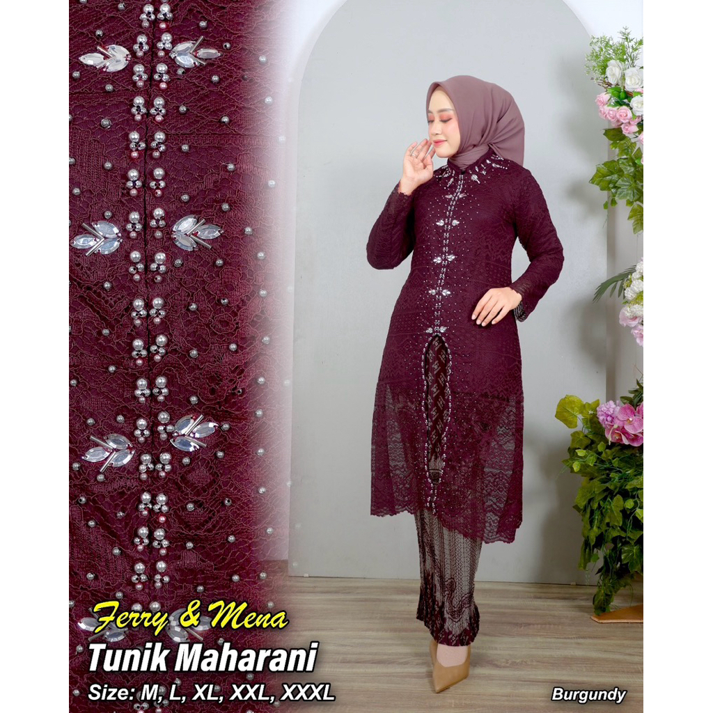 ATASAN KEBAYA JUMBO/ kebaya tunik brokat payet jumbo LD 130-140 set kebaya tunik modern kebaya konda
