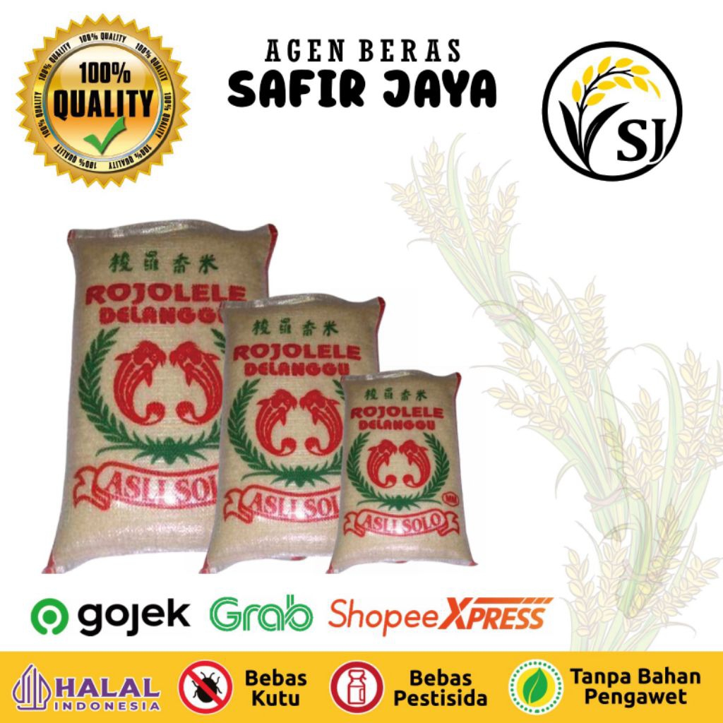 BERAS ROJO LELE DELANGGU ASLI SOLO PULEN ENAK KEMASAN5KG10KG20KG25KG