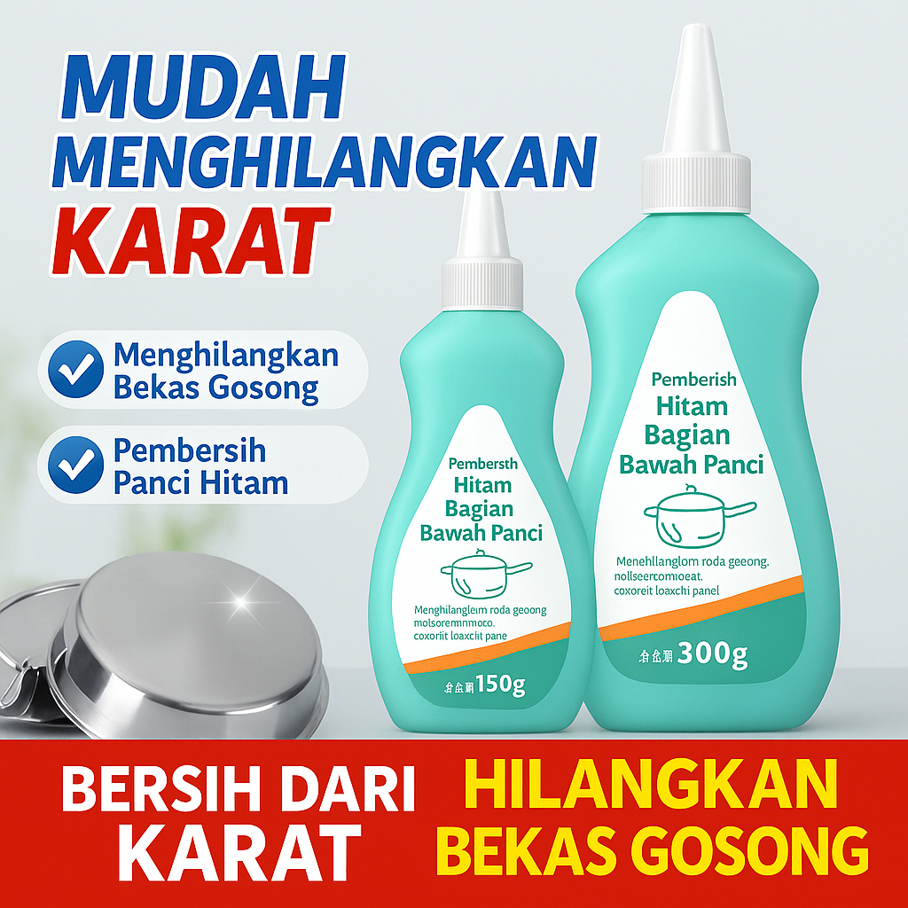 TOCOSHOP Pembersih Karatan Kerak Panci Wajan Penghilang Kerak Hitam Panci Oven Kuali Gosong Cairan P
