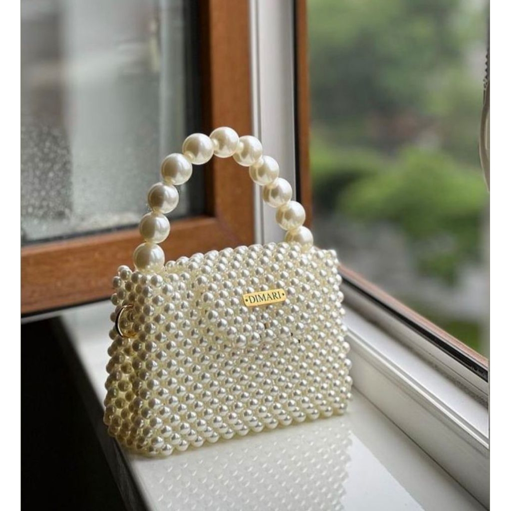 Tas mutiara bill  beadbag/tas mutiara/tas manik/tas handmade/tas unik