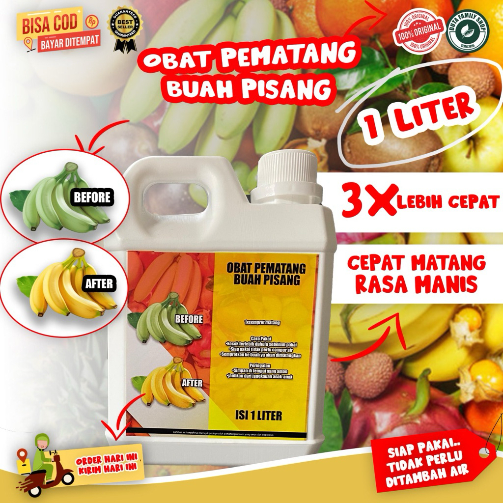 PEMATANG BUAH PISANG/KARBIT CAIR ISI 1LITER (bisa untuk buah lainya)