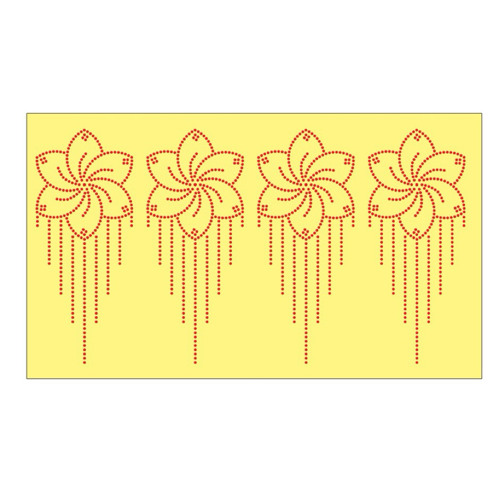 PAYET MOTE PRESS GOSOK MOTIF BUNGA BUAT DI TEMPEL HIJAB DAN BAJU MUSLIM