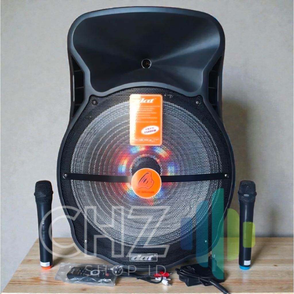 Speaker Portable DAT DT-1805 18 Inch Speaker Bluetooth Trolley DAT DT1805 Original Karaoke Wireless 