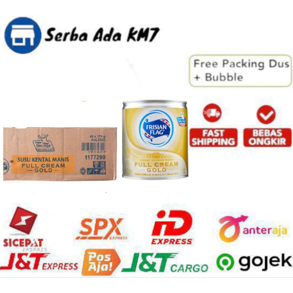 SUSU BENDERA/FRISIAN FLAG RASA GOLD 370 GRAM 1 DUS ISI 48 KALENG