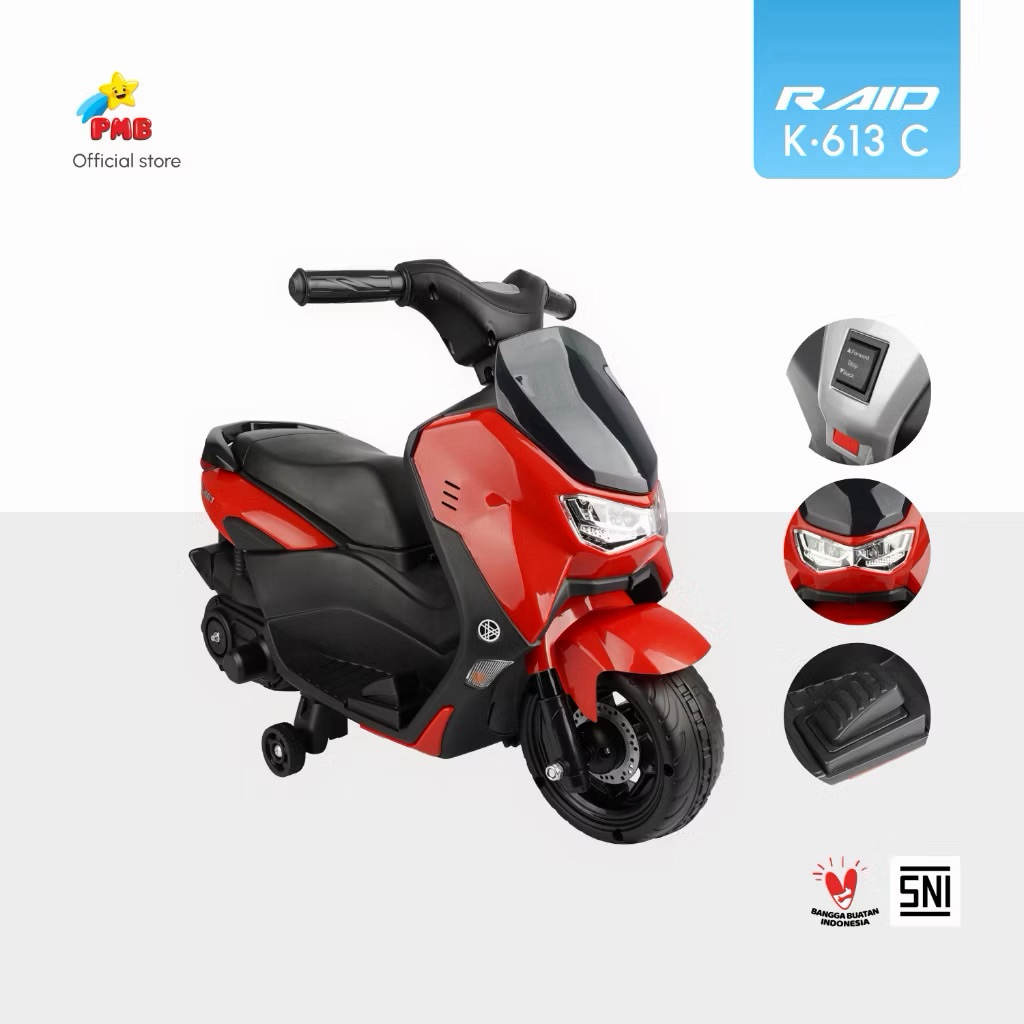 PMB TOYS MAINAN ANAK MOTOR AKI RAID K613C - PMB TOYS