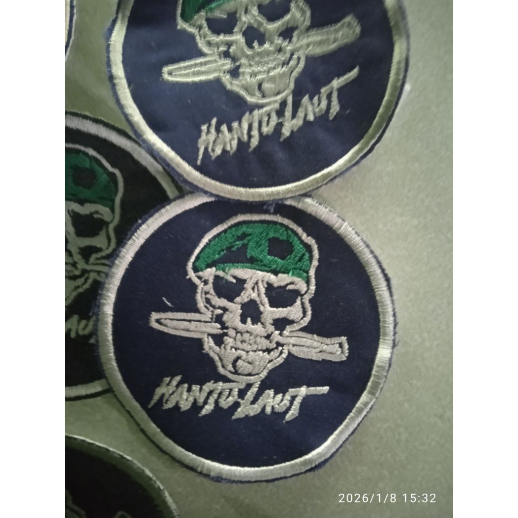 bordir hantu laut. emblem hantu laut. badge hantu laut