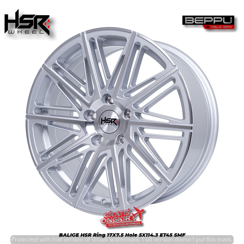 VELG MOBIL RING 17 HSR BALIGE SILVER UNTUK BALENO ERTIGA INNOVA LEXUS RUSH TERIOS PELEK R17