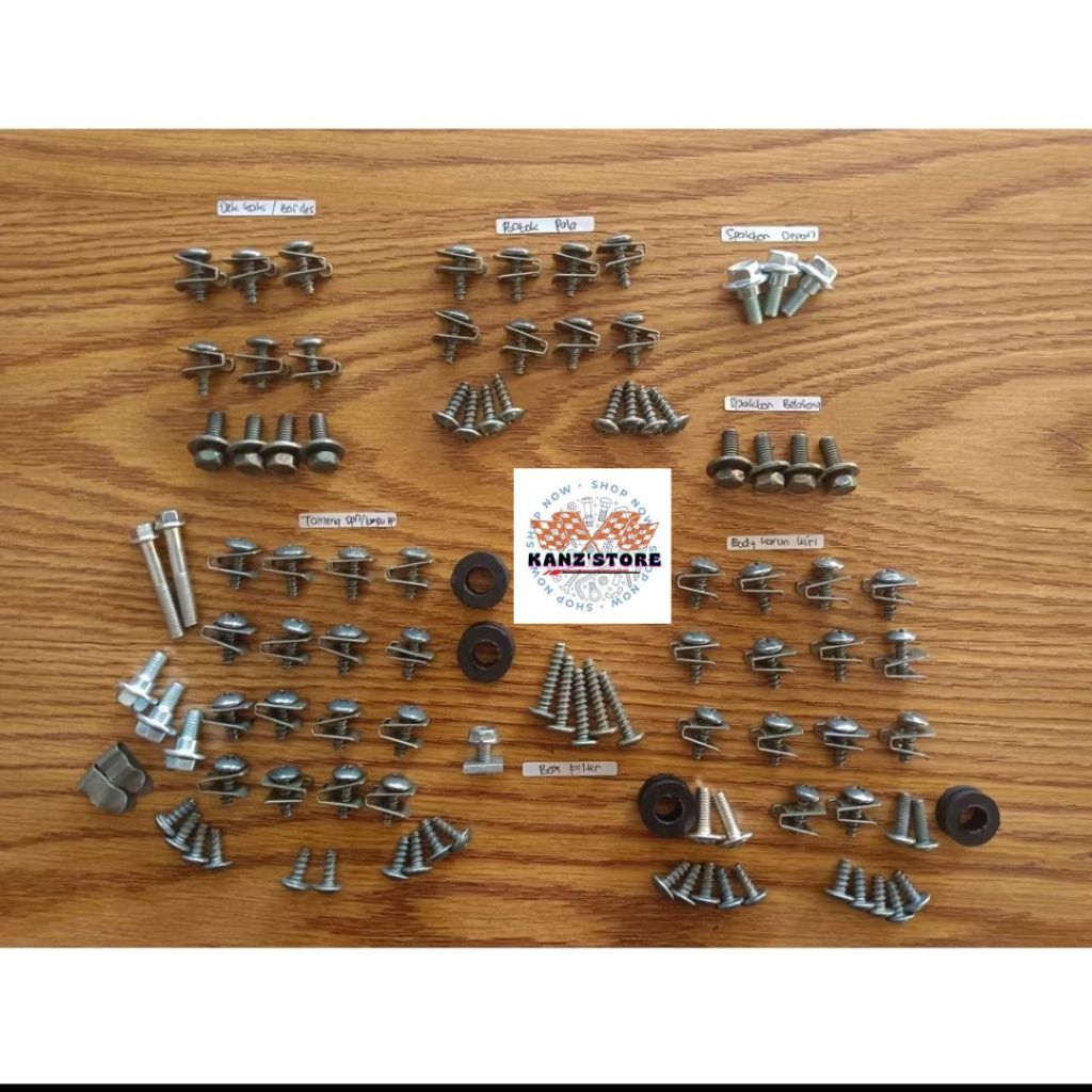 Baut Body Mio M3 Fullset / Baut Motor Mio M3 Full Body