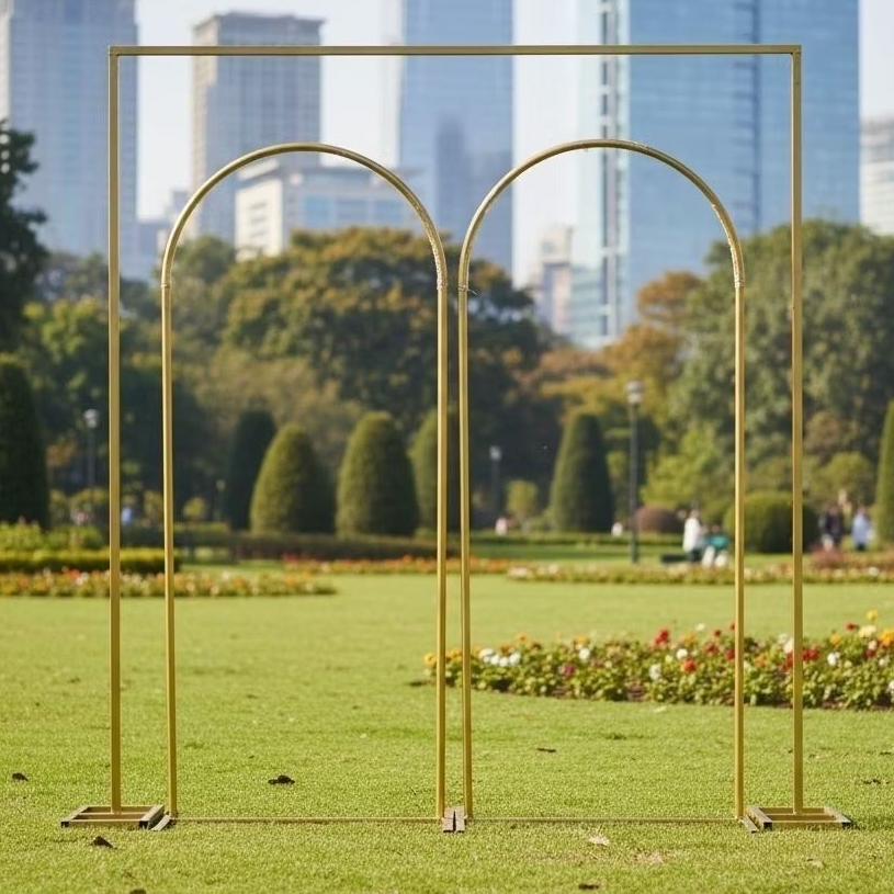 PAKET DEKORASI WEDDING TIANG GAWANG  DEKORASI 3x3 Adjust Standing Oval Backdrop dekorasi