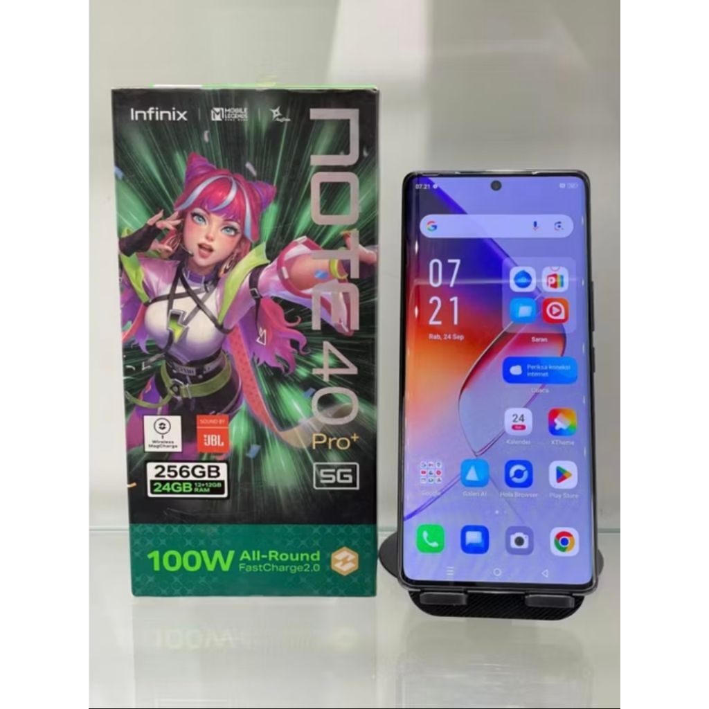 INFINIX NOTE 40 Pro+ 5G 12GB/256GB LAYAR LENGKUNG AMOLED HP GAMING SECOND ORIGINAL
