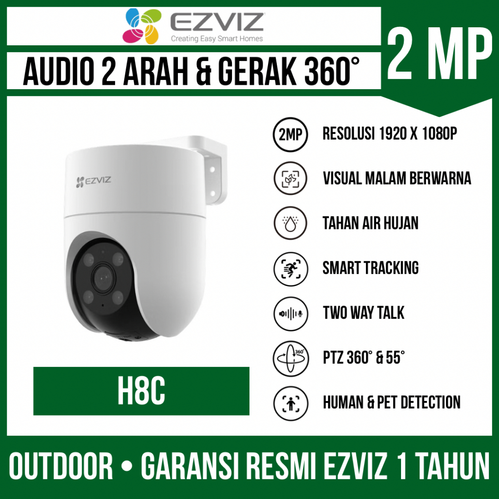 Ezviz 2MP 3MP 4MP 5MP 8MP Outdoor Kamera Wifi CCTV Wireless