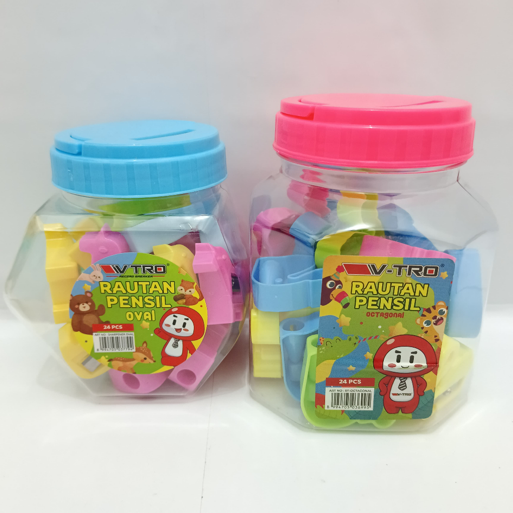 1 Toples Rautan Pensil VITRO isi 24 Pcs / Serutan Pensil