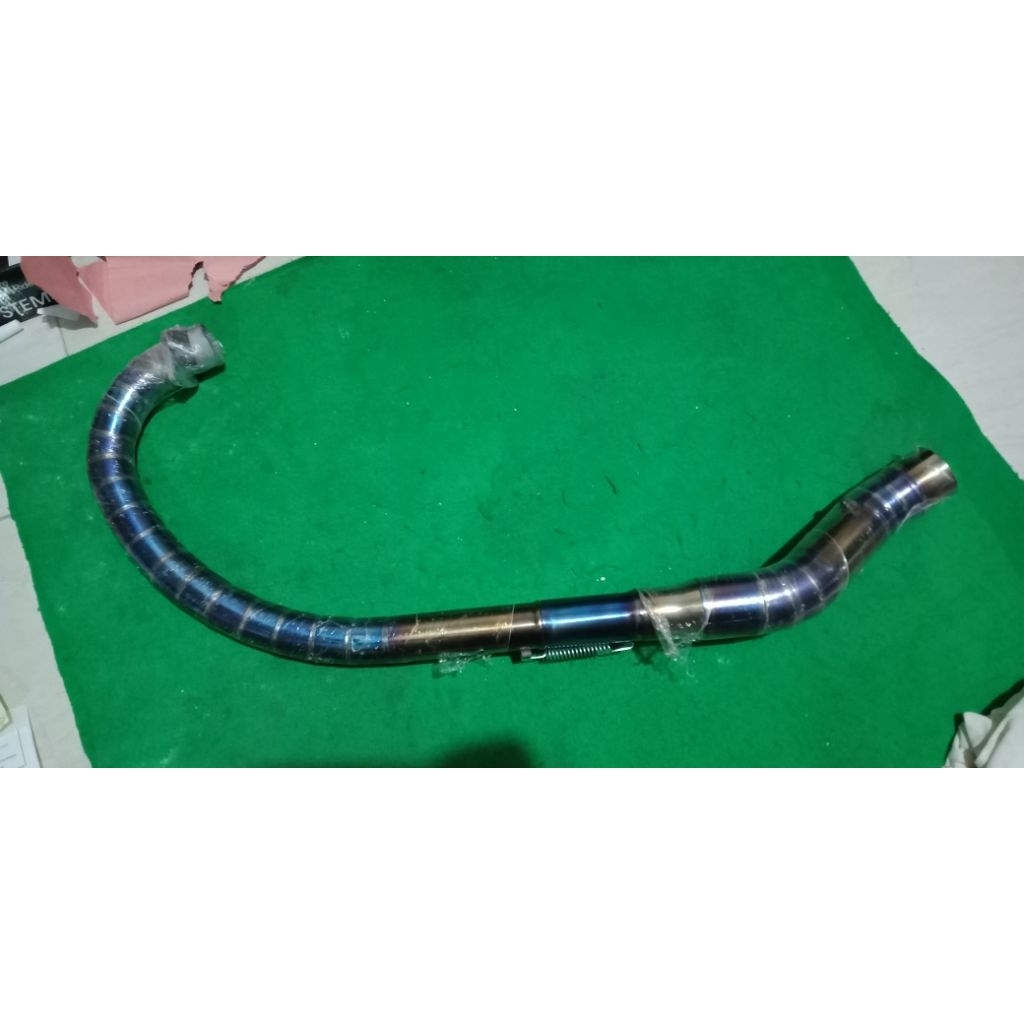 leher knalpot Stenlis Pelangi untuk motor herex cb gl mp