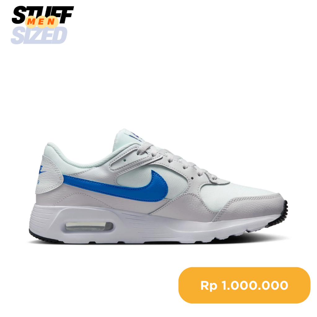 jual sepatu NIKE Men Sportswear Air Max Sc Shoes Sepatu Olahraga Pria [CW4555-020] - WHITE BLUE size