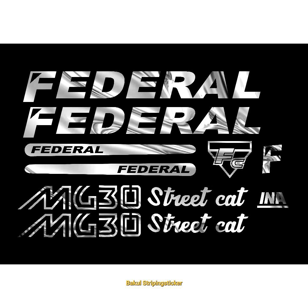 Sticker sepeda FEDERAL MG30 Street cat cutting