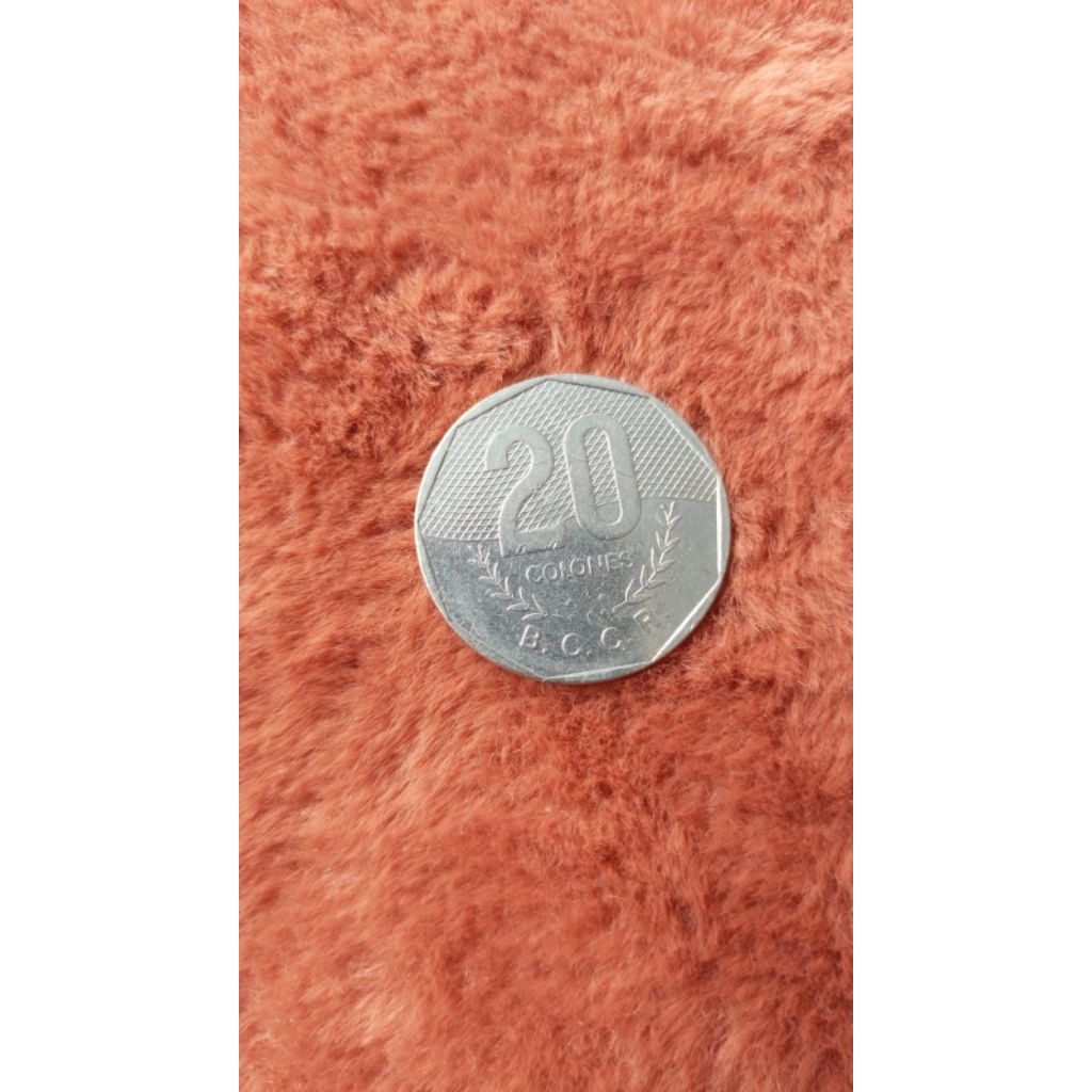 Uang Koin 20 colones Costa Rica 1985
