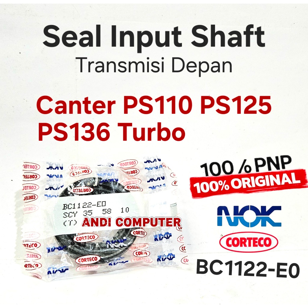 Seal Input Shaft Transmisi Depan Canter PS110 PS125 PS136 Turbo - Oil Seal 35x58x10 Corteco Original