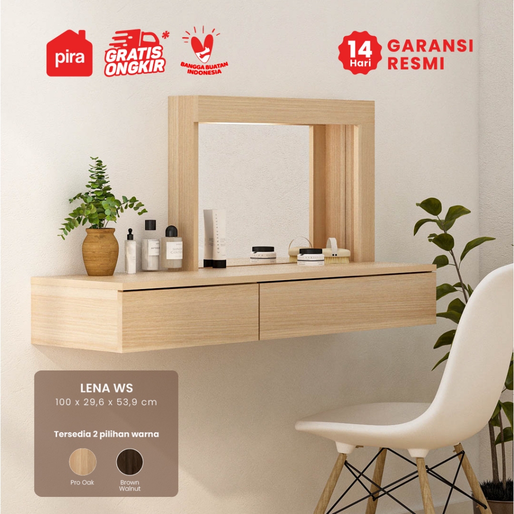 Pira - Lena WS Meja Rias Dinding