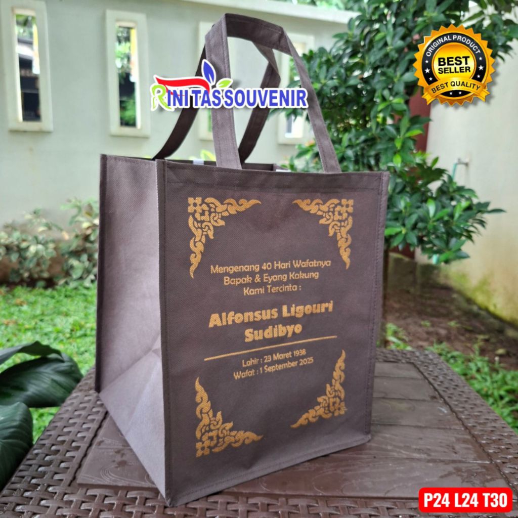 Tas hajatan Sablon Tas spunbond sablon Tas promosi sablon Tas meninggal Tas hajatan