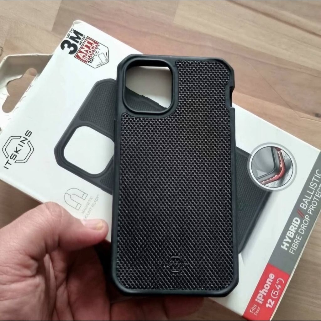 IBOX Itskins Iphone 12 Mini case Ballistic Black