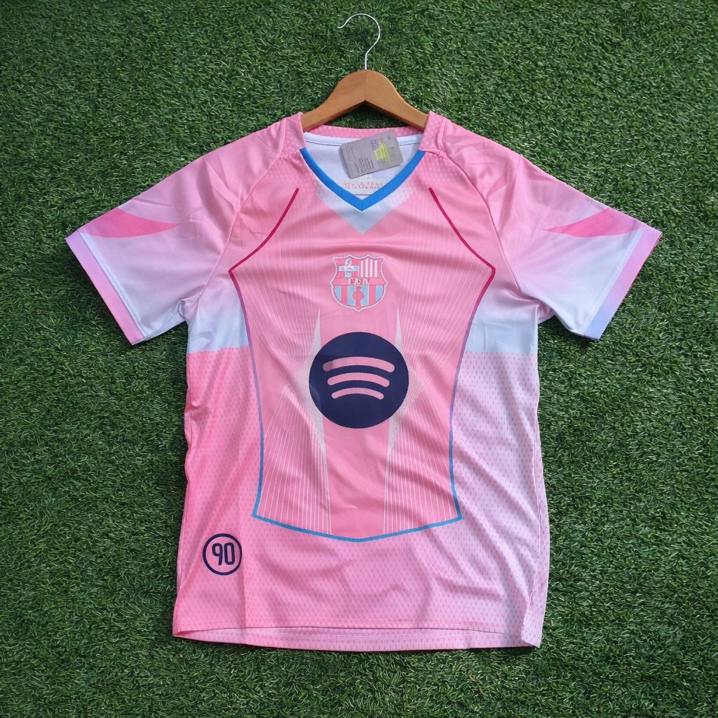 Jersey Barcelona Pink Pria | Baju Futsal Sepak Bola Dewasa Grade premium