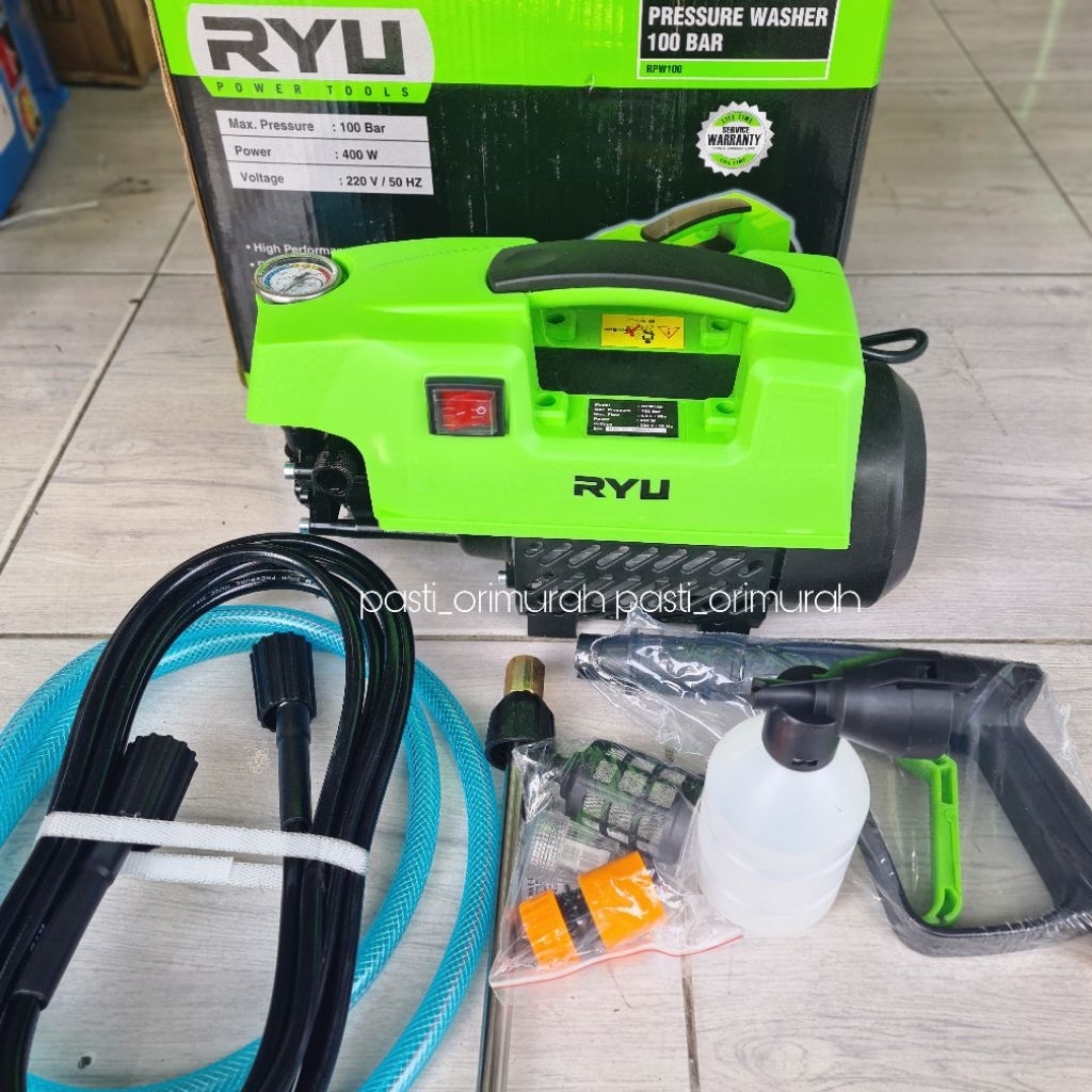 RYU RPW 100 Steam Jet Cleaner RYU Mesin Cuci Mobil Motor 400 Watt Steam