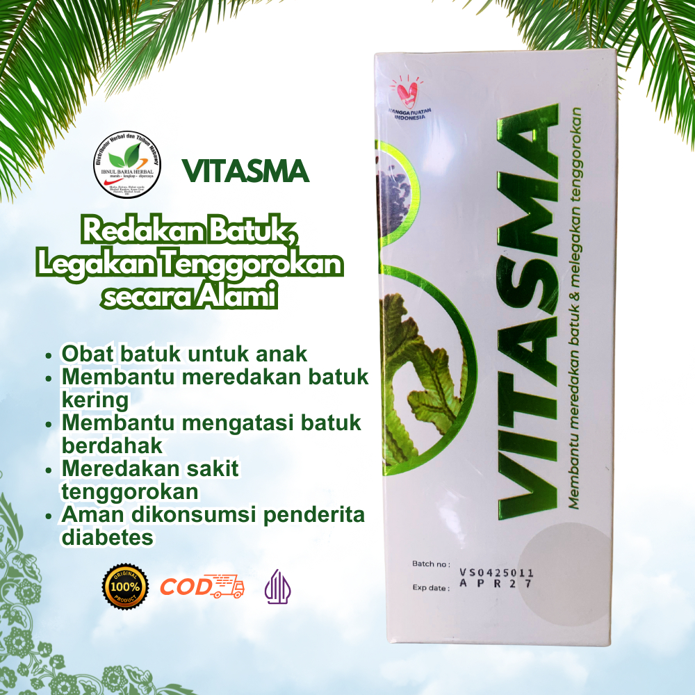 Madu Herbal Vitasma – Obat Batuk & Asma Alami, Pereda Tenggorokan, Aman untuk Anak & Dewasa | 250 gr