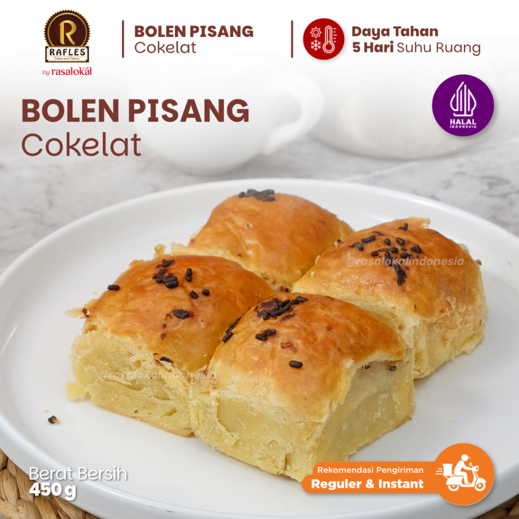 Rafles Bolen Pisang Cokelat by Rasalokal (450 gr)