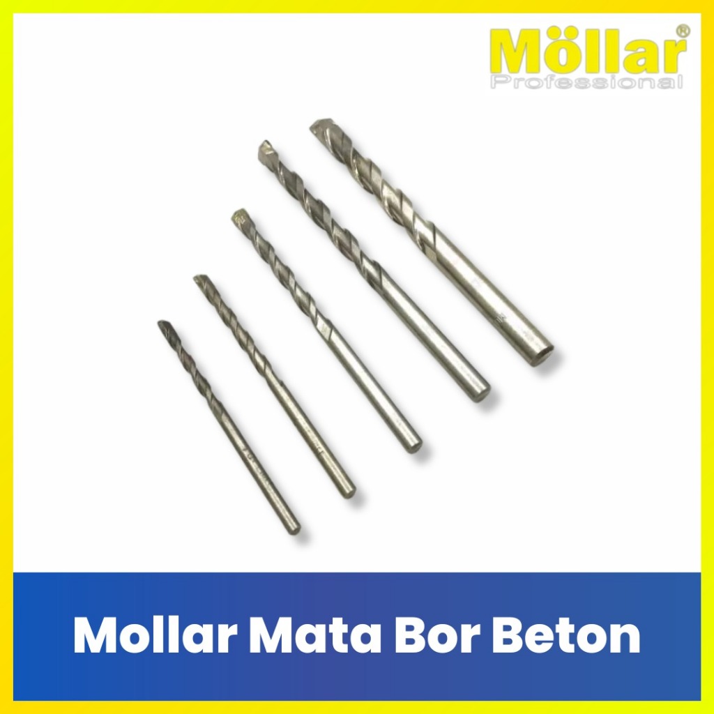 MOLLAR SDS Plus Drill Bit 300 mm - Mata Bor Beton Panjang Ukuran 14 16 18 20 mm Original