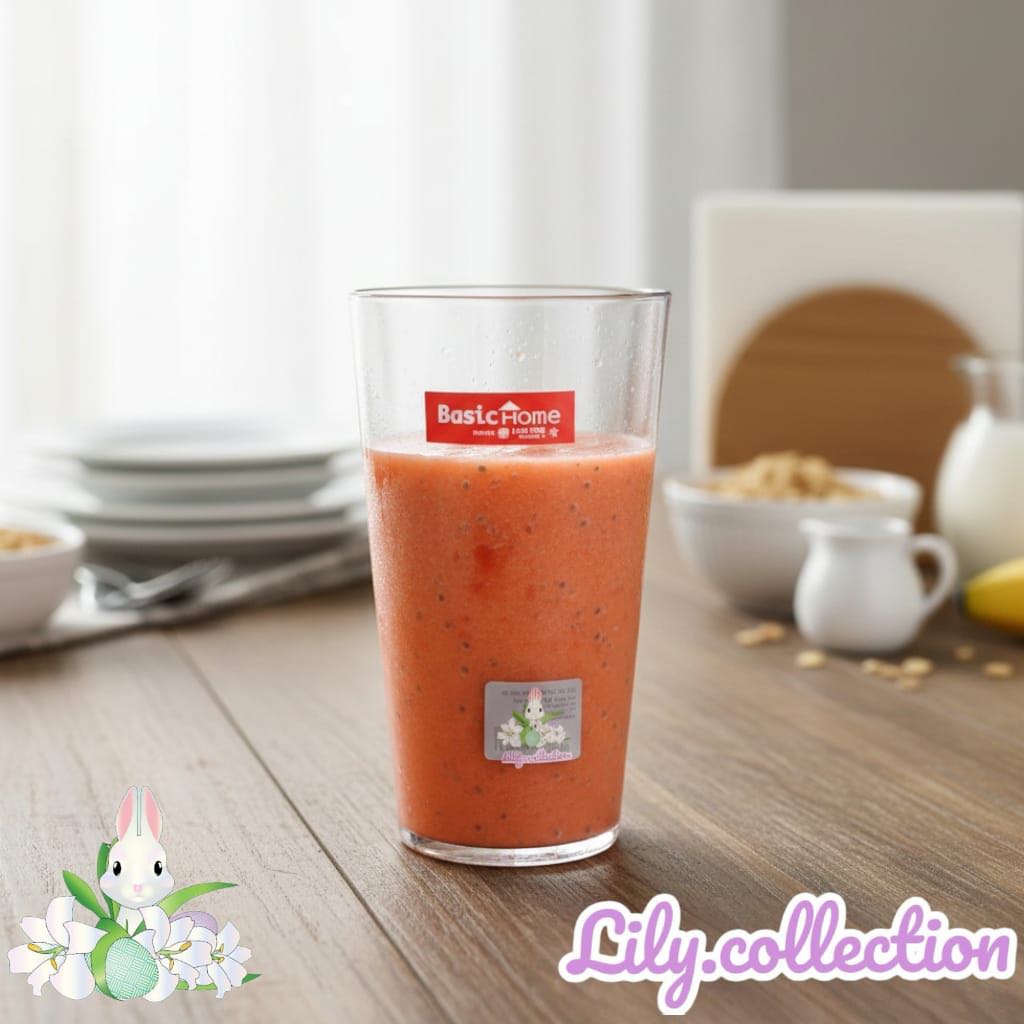 Gelas Akrilik Bening 500ml BPA Free | Gelas Estetik | Gelas Bening Akrilik  - LILYCOLLECTION